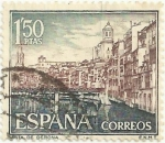 Stamps Spain -  SERIE TURÍSTICA GRUPO I. PAISAJES Y MONUMENTOS. VISTA DE GIRONA. EDIFIL 1550