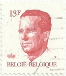 Stamps Belgium -  SERIE REY BALDUINO TIPO VELGHE. VALOR FACIAL 13 BEF. YVERT BE 2202