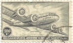 Stamps Belgium -  CORREO AÉREO. AVIÓN DOUGLAS DC-4, VALOR FACIAL 100 BEF. YVERT BE PA11