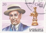 Stamps Cuba -  Capablanca in memorian