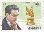 Stamps Cuba -  Capablanca in memorian