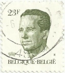 Stamps Belgium -  SERIE BÁSICA REY BALDUINO TIPO VELGHE. VALOR FACIAL 23 BEF. YVERT BE 2160