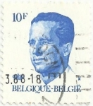 Stamps Belgium -  SERIE BÁSICA REY BALDUINO TIPO VELGHE. VALOR FACIAL 10 BEF. YVERT BE 2070