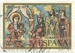 Stamps Spain -  NAVIDAD 1977. ADORACIÓN DE LOS REYES, EN LA CATEDRAL DE JACA. EDIFIL 2446