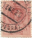 Stamps : Europe : Spain :  SERIE ALFONSO XIII TIPO MEDALLÓN. VALOR FACIAL 10 Cts. EDIFIL 269