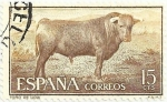 Stamps : Europe : Spain :  FIESTA NACIONAL-TAUROMAQUIA. TORO DE LIDIA. EDIFIL 1254