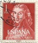 Stamps : Europe : Spain :  BICENTENARIO NACIMIENTO LEANDRO FDEZ DE MORATÍN.VALOR FACIAL 1 Pta EDIFIL 1328