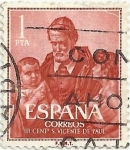 Stamps : Europe : Spain :  III CENTENARIO DE LA MUERTE DE SAN VICENTE DE PAUL. VALOR FACIAL 1 Pta,. EDIFIL 1297