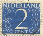 Stamps : Europe : Netherlands :  CIFRAS. VALOR FACIAL 2 Cent. YVERT NL 458