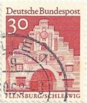 Stamps Germany -  EDIFICIOS HISTÓRICOS. NORDENTOR, EN FLENSBURG. YVERT DE 386