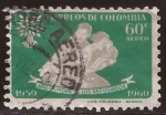 Stamps Colombia -  Año Mundial de los Refugiados  1960 aéreo 60 centavos