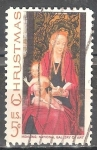 Stamps United States -  Navidad '67.Madonna y niño de Hans Memling .