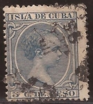 Stamps Cuba -  Alfonso XIII  1896 5 céntimos de peso