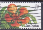 Stamps United States -  flores- royal poinciana