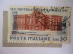 Sellos de Europa - Italia -  Centenario Unitta D´Italia 1861-1961 - Palazzo Carignano.