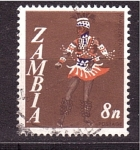 Sellos de Africa - Zambia -  Danza típica