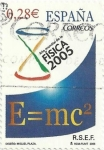 Stamps : Europe : Spain :  AÑO MUNDIAL DE LA FÍSICA. LOGOTIPO Y ECUACIÓN DE LA RELATIVIDAD. EDIFIL 4163