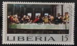 Stamps Liberia -  Ultima cena, Leonardo da Vinci