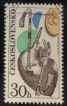 Stamps Czechoslovakia -  Instrumento musical