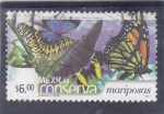 Sellos de America - Mxico -  conserva- mariposas