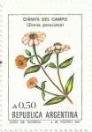 Sellos de America - Argentina -  FLORES, TIPOS DE 1982-85 EN NUEVA MONEDA. CHINITA DEL CAMPO. Z.peruviana. YVERT AR 1478