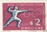 Stamps Uruguay -  olimpiada del 64 