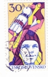 Sellos de Europa - Checoslovaquia -  aeronautica-Gagarin