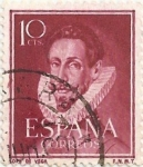 Sellos de Europa - Espa�a -  (193) LITERATOS. LOPE DE VEGA. EDIFIL 1072