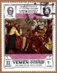 Stamps Yemen -  “CRISTO Y EL CENTURION” POR VERONESE		