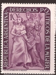 Stamps : America : Argentina :  Derechos Políticos de la mujer  1951 10 centavos