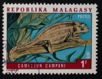 Sellos de Africa - Madagascar -  Camaleón Campani