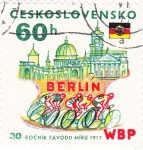 Sellos de Europa - Checoslovaquia -  ciclismo- Berlín