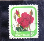 Stamps New Zealand -  rosa roja