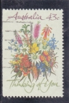 Stamps Australia -  flores-