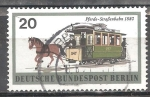 Stamps Germany -  Berlin transporte ferroviario. ir a caballo de 1880.