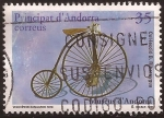 Sellos del Mundo : Europe : Andorra : Velocípedo Kangaroo de 1878. Biciclos  1998 35 ptas