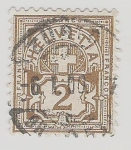 Sellos de Europa - Suiza -  1906 Cross & Shield - Different Watermark