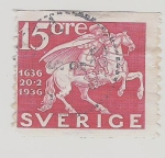 Sellos de Europa - Suecia -  1936 The 300th Anniversary of the Post Office**