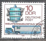 Stamps Germany -  Día Mundial de las Telecomunicaciones 1978 torre de televisión Dequede (DDR).