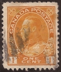 Sellos de America - Canad� -  Rey Jorge V  1922 1 centavo