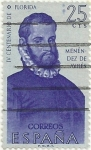 Stamps Spain -  FORJADORES DE AMÉRICA. PEDRO MENÉNDEZ DE AVILÉS, VALOR FACIAL 25 Cts. EDIFIL 1298