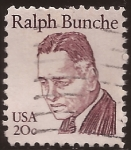 Sellos de America - Estados Unidos -  Ralph Bunche 1982 20 centavos