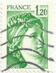 Stamps : Europe : France :  SERIE SABINE DE GANDON. VALOR FACIAL 1.20 FF. YVERT FR 2101