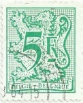 Stamps : Europe : Belgium :  SERIES BÁSICAS. LEÓN HERÁLDICO, VALOR FACIAL 5 BEF. YVERT BE 1947