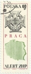 Stamps Poland -  7a ALERTA DE LA UNIÓN DE EXPLORADORES. TRABAJO. CRUZ EXPLORADORES Y MAPA POLONIA. YVERT PL 1780