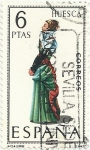 Stamps Spain -  TRAJES TÍPICOS REGIONALES. GRUPO II. Nº 24. HUESCA. EDIFIL 1850