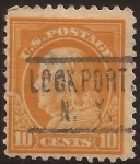 Stamps United States -  Benjamin Franklin  1917 10 centavos