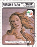 Sellos del Mundo : Africa : Burkina_Faso : EL NACIMIENTO DE VENUS-BOTTICELLI