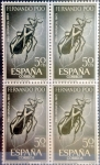 Stamps Spain -  Intercambio 1,20 usd 4 x 50 cents. 1965