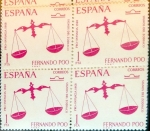 Stamps Spain -  Intercambio 1,00 usd 4 x 1 pta. 1968